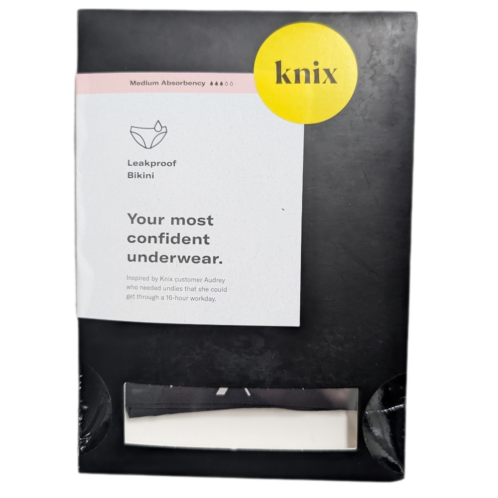 Knix Sz L Leakproof Bikini Underwear - Black Unopened